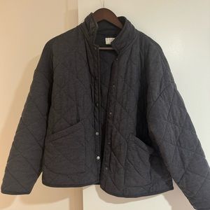 Z Supply “Maya” Quilted Jacket in Small Grey